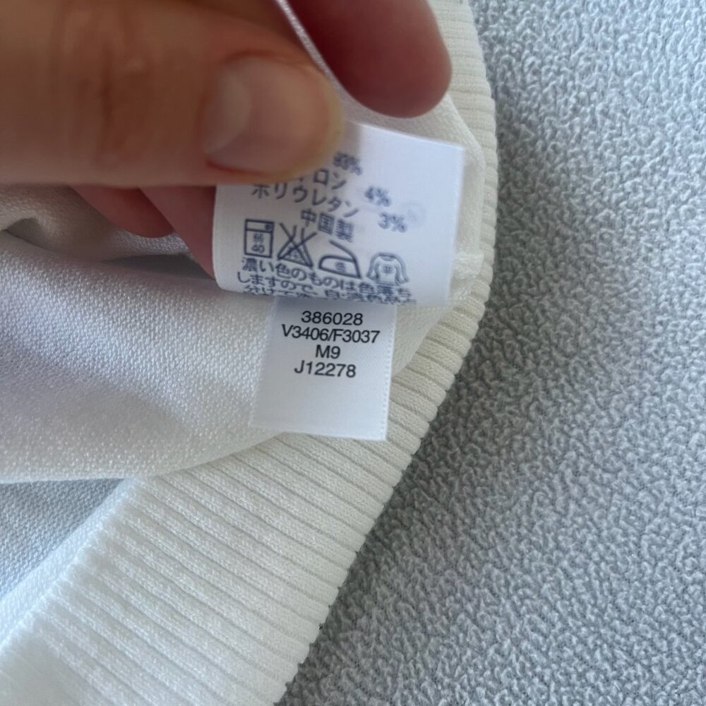 Lands End Sweater Womens XL Scoop Neck White Lightweight Layer Cotton Knit NEW - Picture 7 of 9